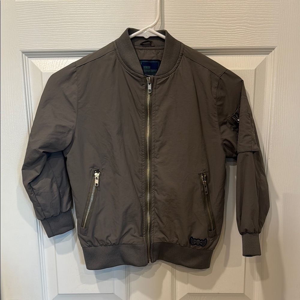 Boys Grey Bomber Jacket